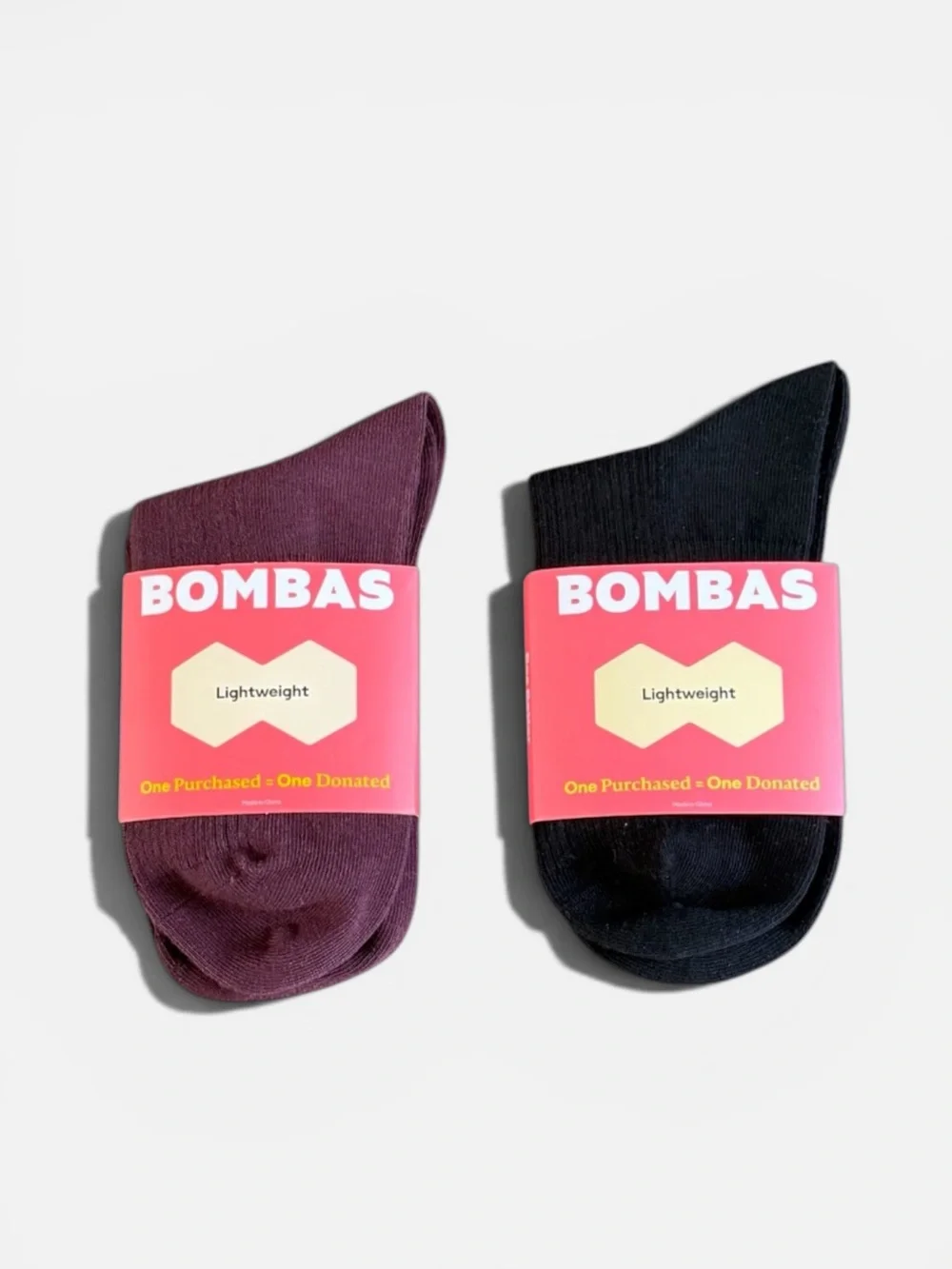 Bombas Lightweight Ruffle Rib Quarter Sock 2 Pack